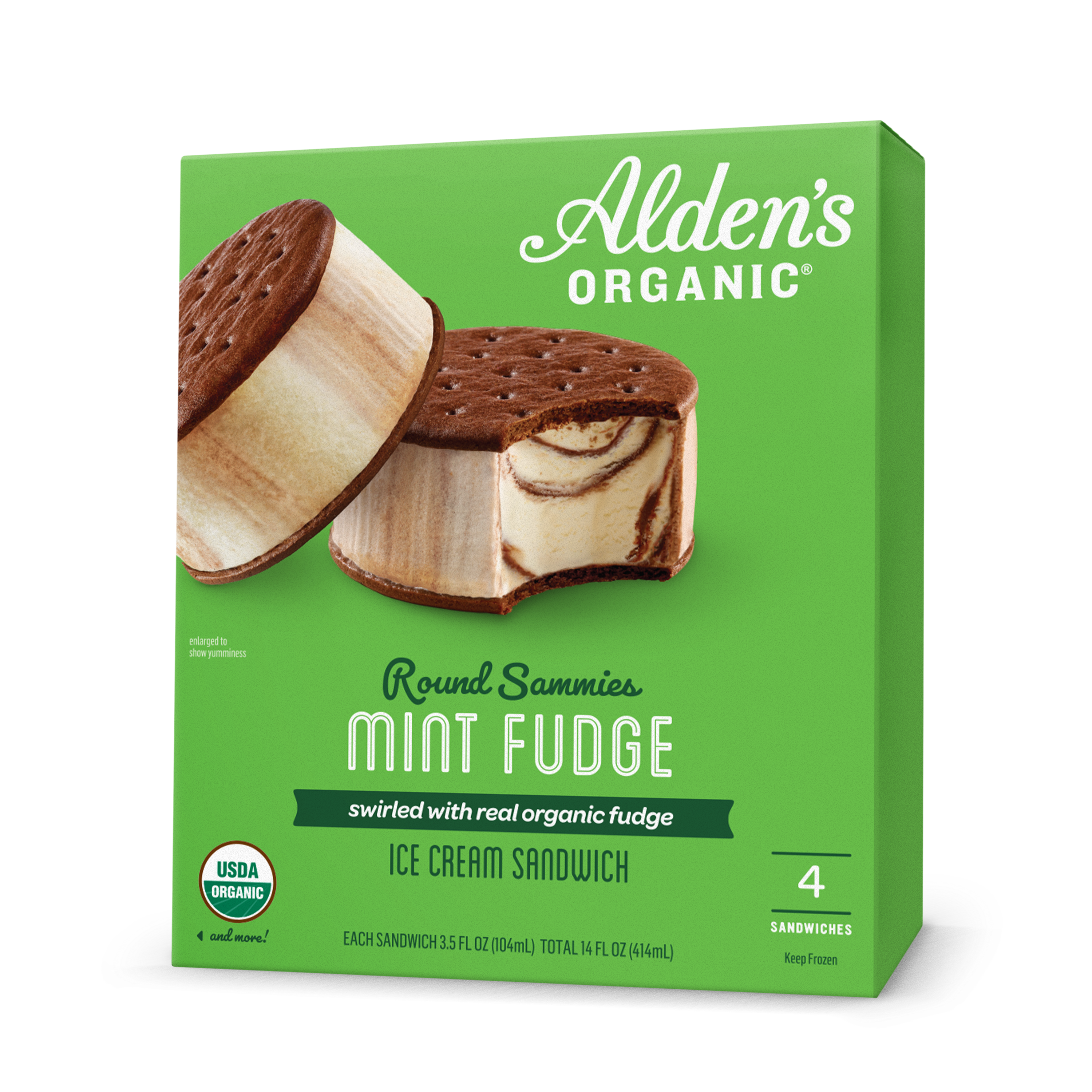 Mint Fudge Round Sammies – Alden's Organic