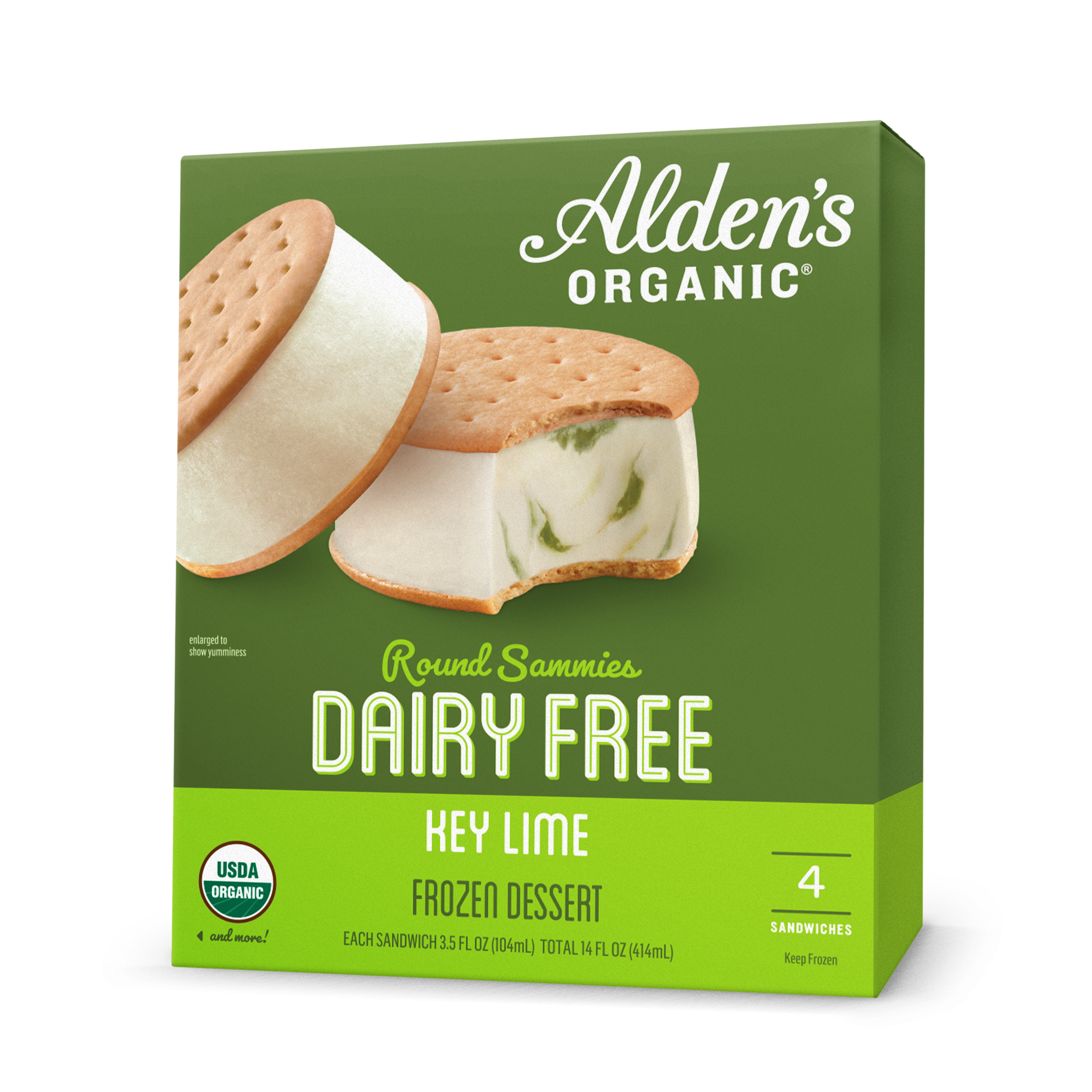 Dairy Free Key Lime Round Sammies – Alden's Organic
