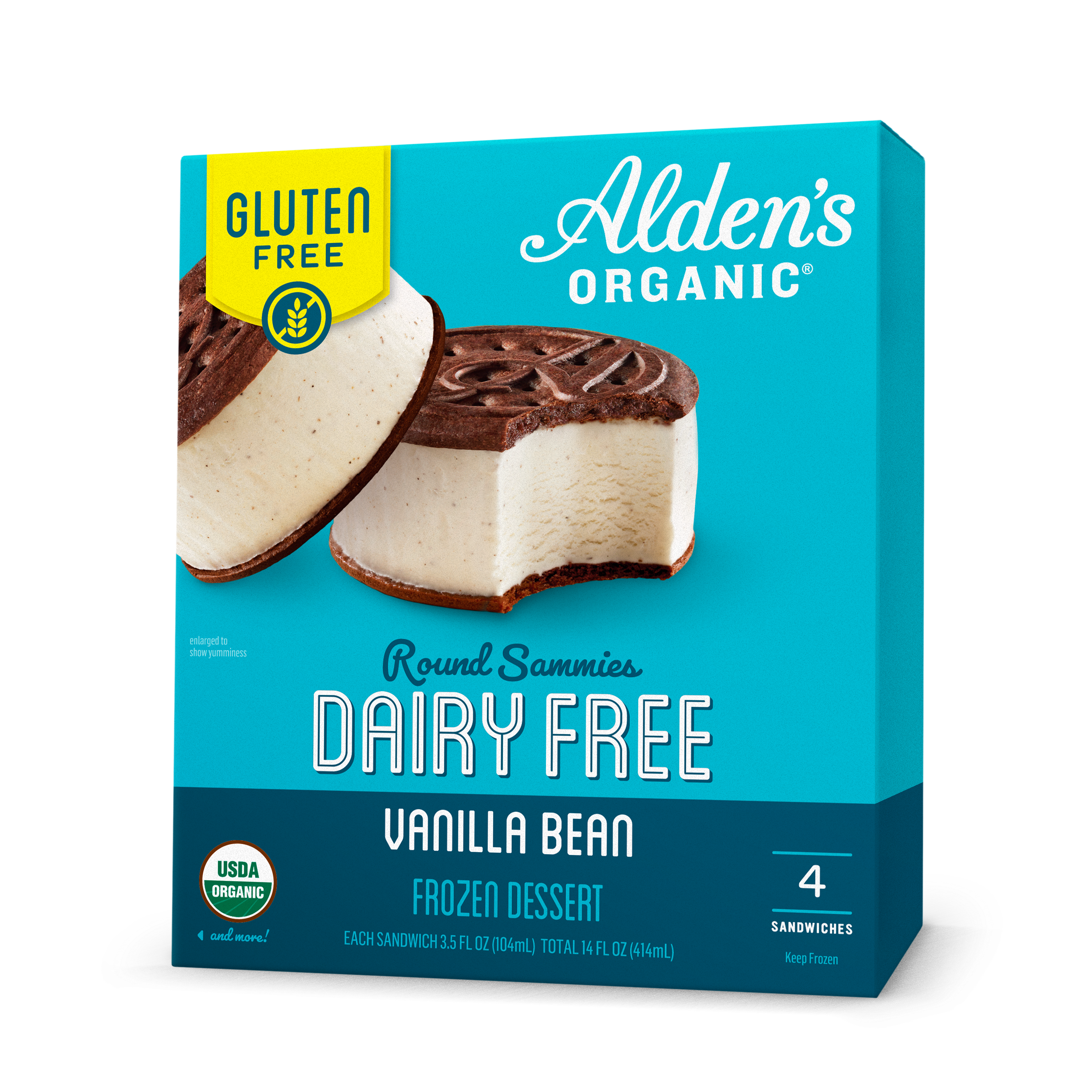 Dairy Free Gluten Free Vanilla Bean Round Sammies – Alden's Organic