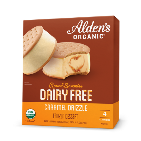 Dairy Free Caramel Drizzle Round Sammies