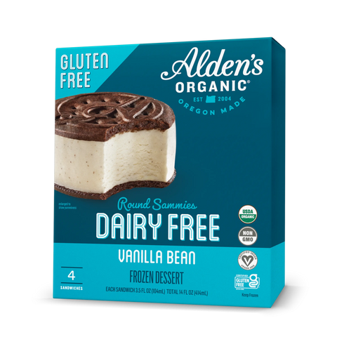 Dairy Free Gluten Free Vanilla Bean Round Sammies Alden #39 s Organic Dairy Free Gluten Free Vanilla Bean Round Sammies Alden #39 s Organic
