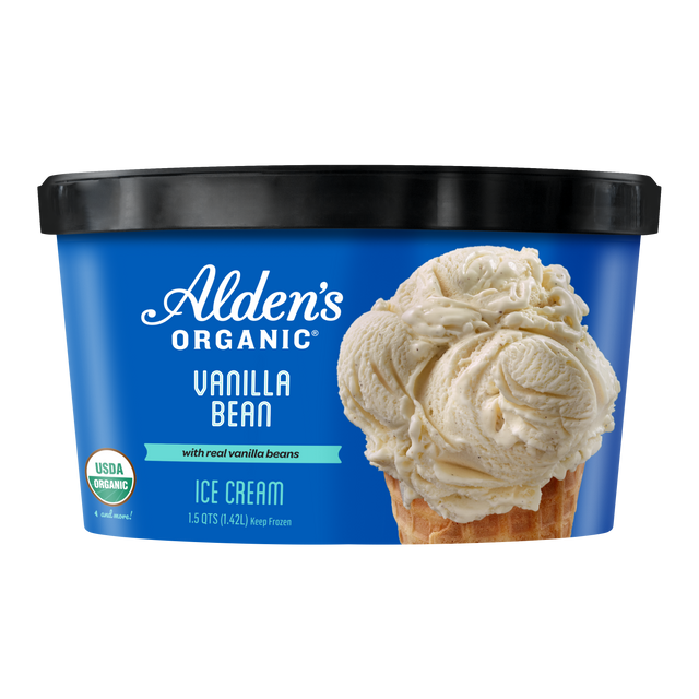 Alden’s Organic Vanilla Bean Ice Cream – Three 48 fl oz Tubs Alden’s Organic Vanilla Bean Ice Cream – Three 48 fl oz Tubs
